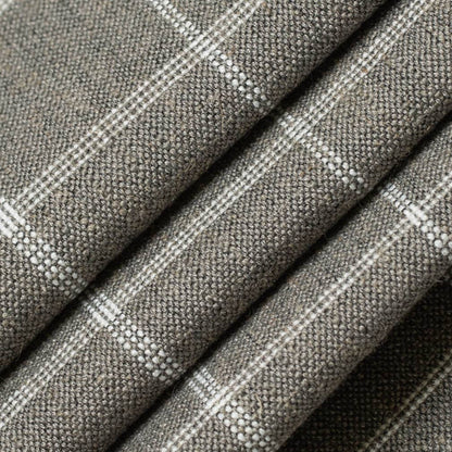 D3502 Plaid Smoke Grey & Silver Charlotte Fabrics