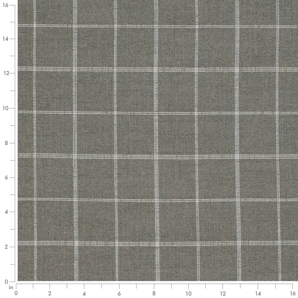 D3502 Plaid Smoke Grey & Silver Charlotte Fabrics