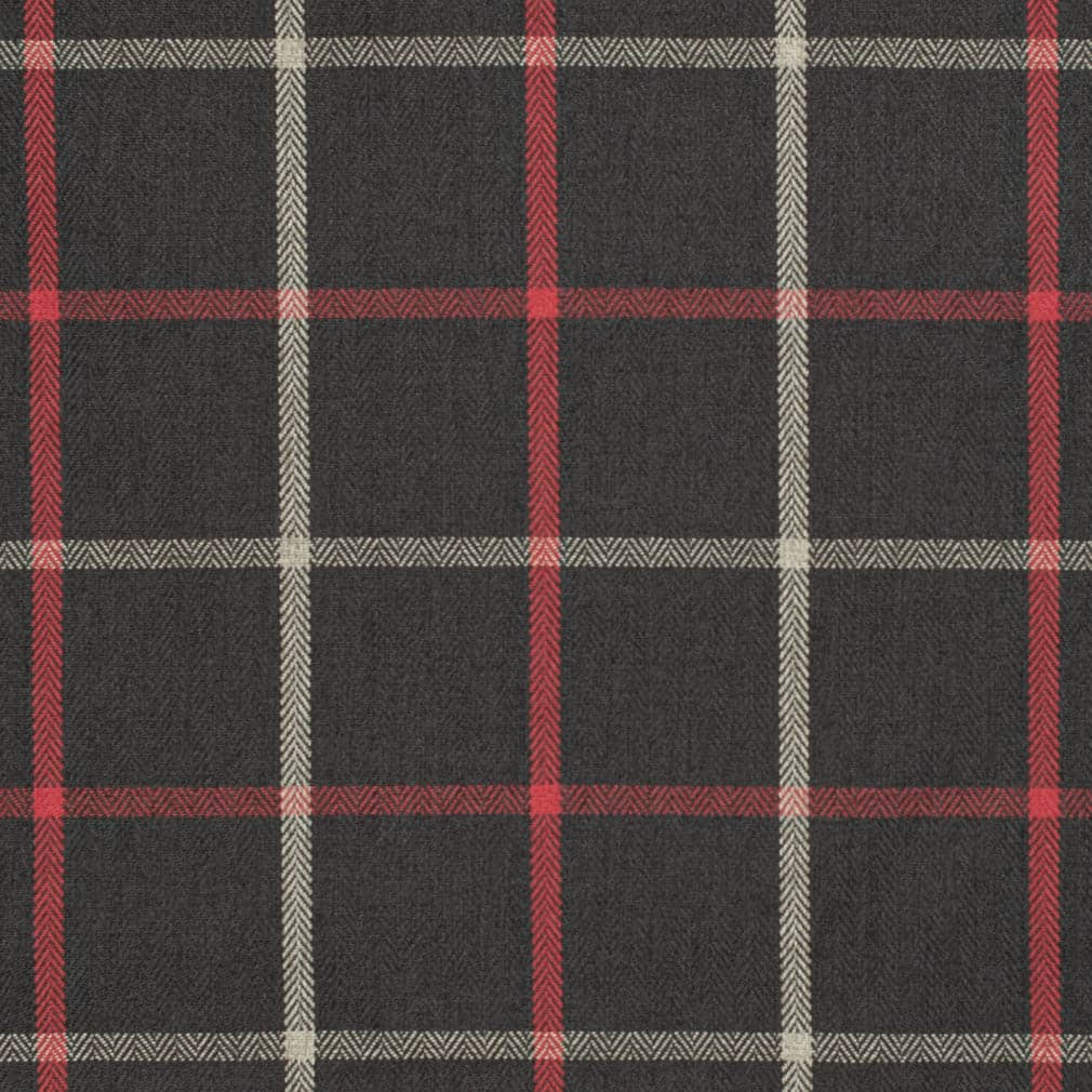 D3504 Plaid Oxblood Black,Red & Burgundy Charlotte Fabrics