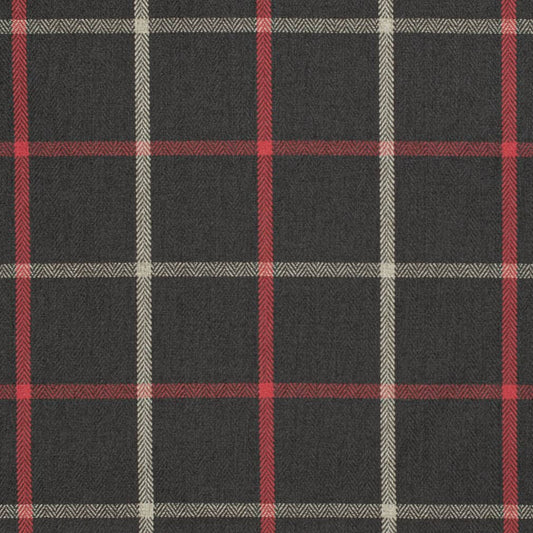 D3504 Plaid Oxblood Black,Red & Burgundy Charlotte Fabrics
