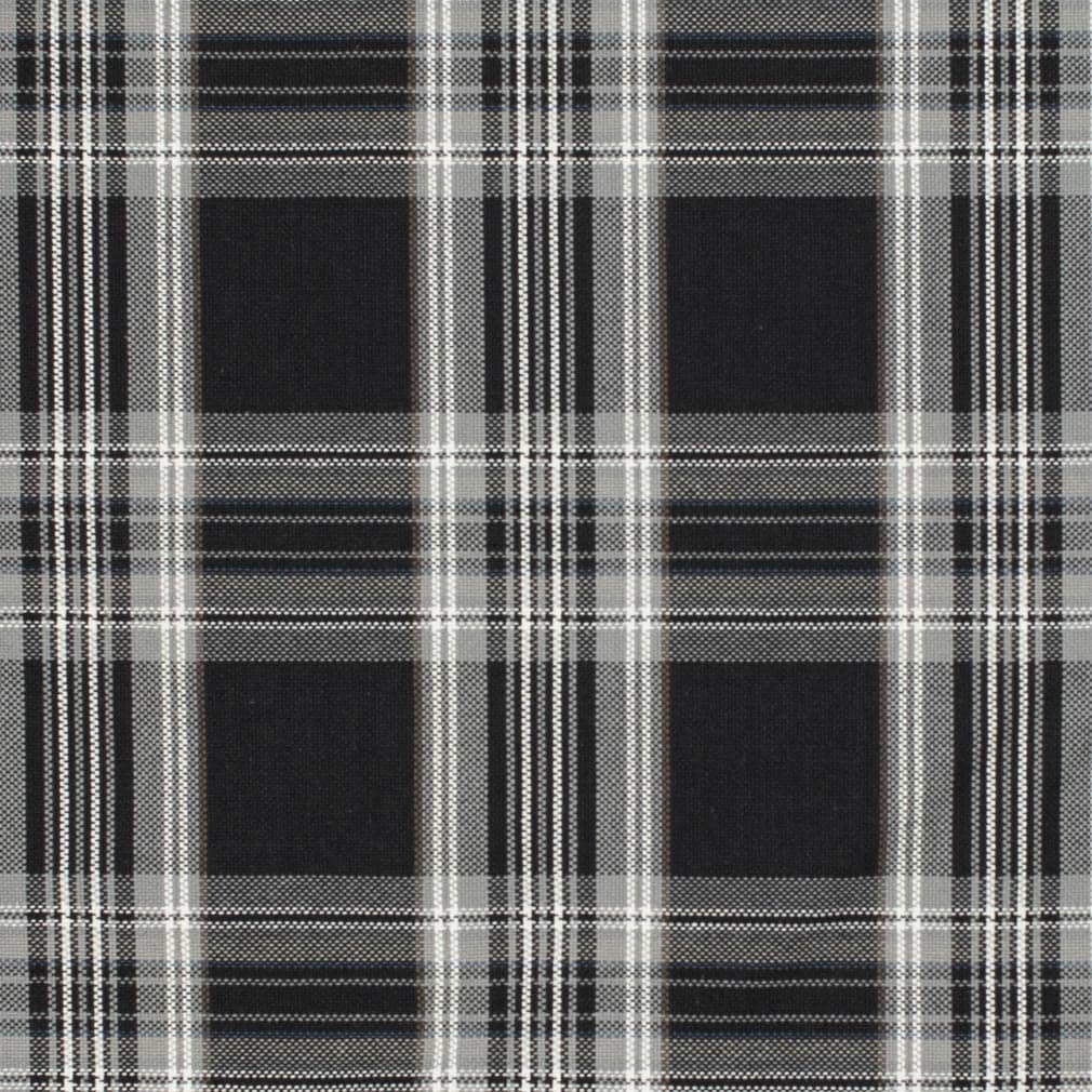 D3506 Plaid Ebony Black Charlotte Fabrics