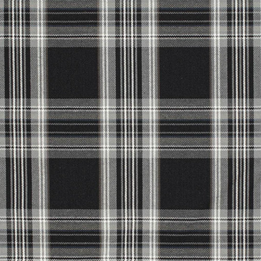 D3506 Plaid Ebony Black Charlotte Fabrics
