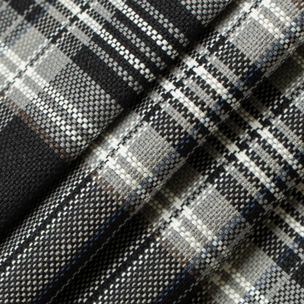 D3506 Plaid Ebony Black Charlotte Fabrics