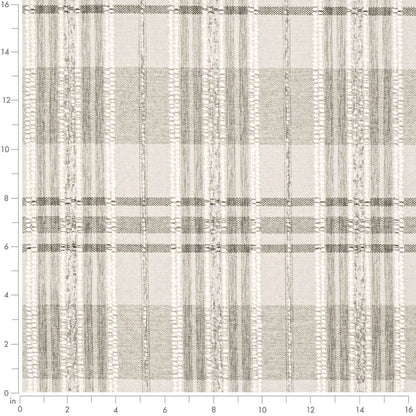 D3509 Plaid Greige Beige & Taupe,Grey & Silver Charlotte Fabrics