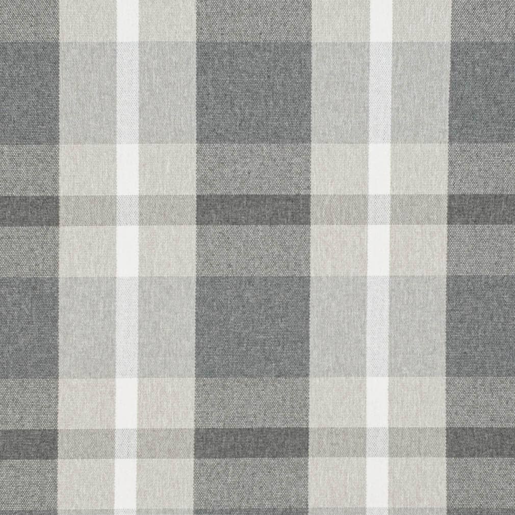 D3514 Plaid Carbon Grey & Silver Charlotte Fabrics