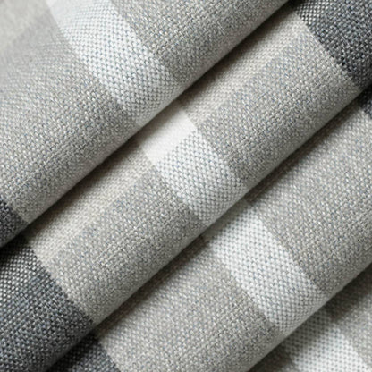 D3514 Plaid Carbon Grey & Silver Charlotte Fabrics