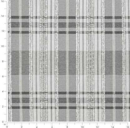D3516 Plaid Pewter Grey & Silver Charlotte Fabrics