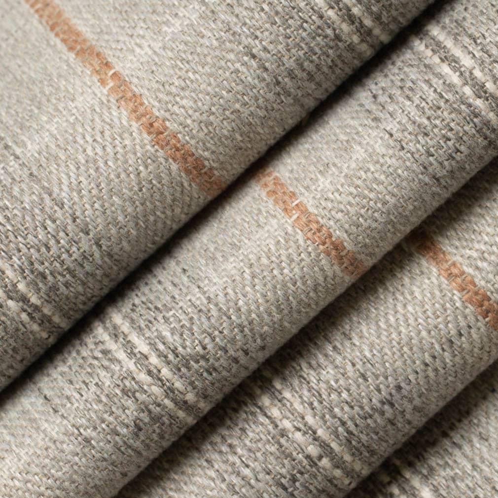 D3520 Plaid Pumice Grey & Silver,Orange & Rust Charlotte Fabrics