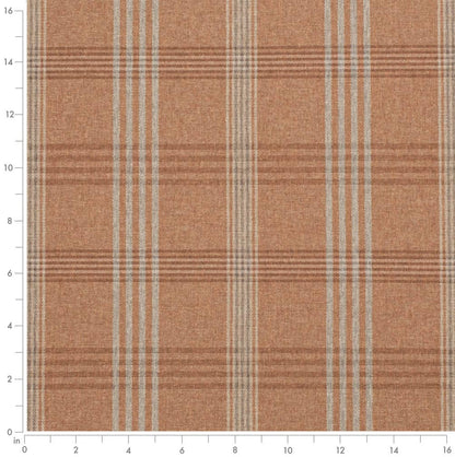 D3523 Plaid Ginger Orange & Rust Charlotte Fabrics