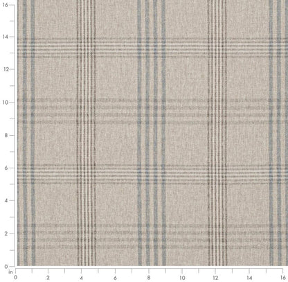 D3524 Plaid Rain Beige & Taupe,Blue Charlotte Fabrics