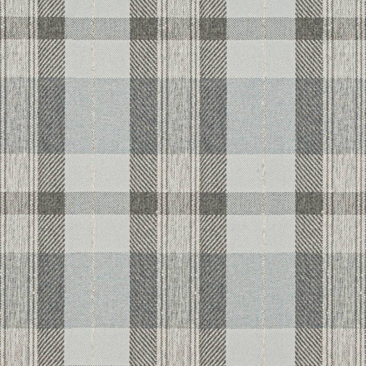 D3527 Plaid Glacier Blue,Grey & Silver Charlotte Fabrics
