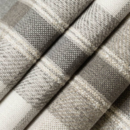 D3528 Plaid Mushroom Beige & Taupe,Brown,Grey & Silver Charlotte Fabrics