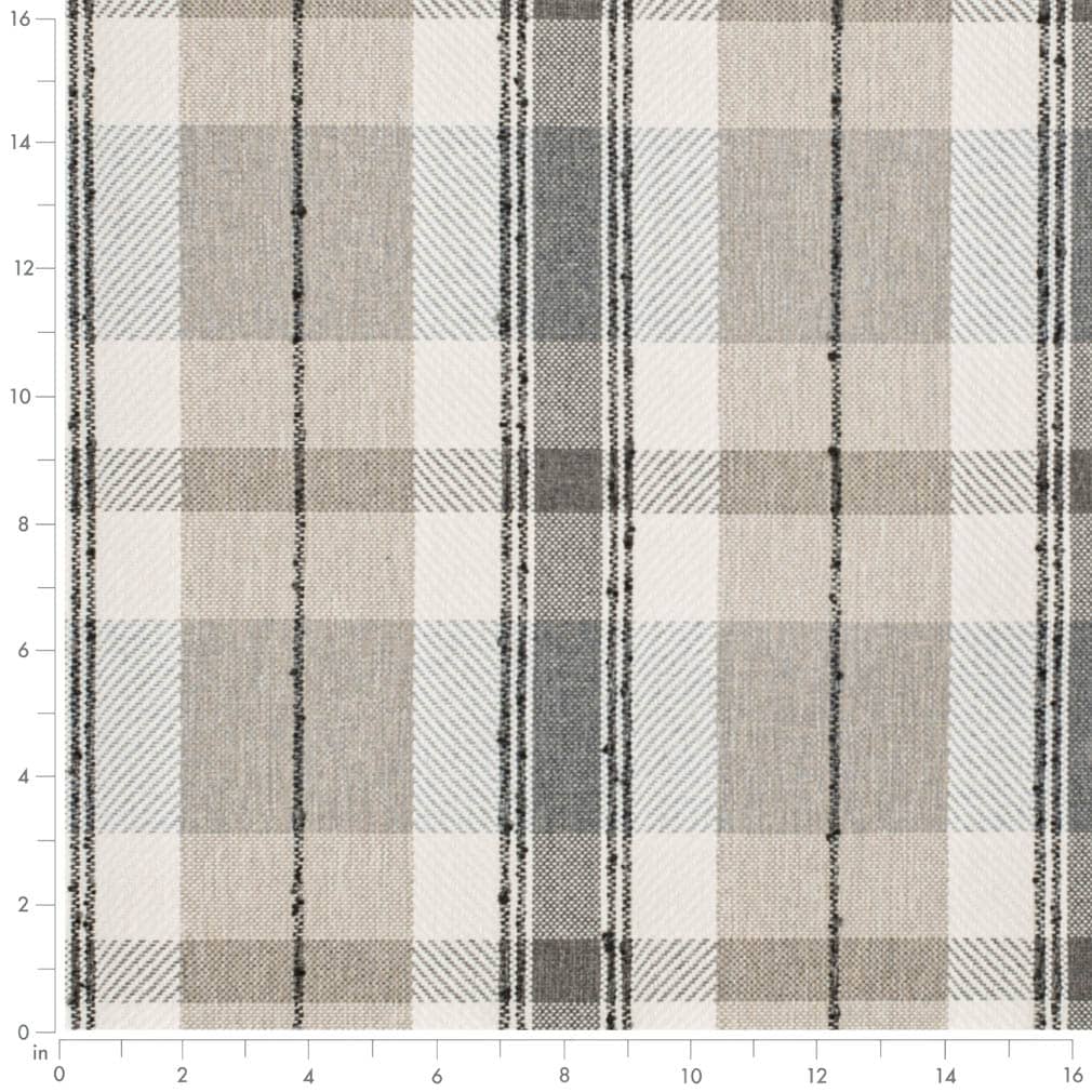 D3529 Plaid Cinder Beige & Taupe,Grey & Silver Charlotte Fabrics
