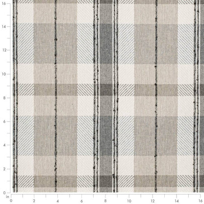 D3529 Plaid Cinder Beige & Taupe,Grey & Silver Charlotte Fabrics