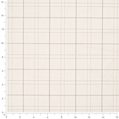 D3531 Plaid Fog Beige & Taupe,Grey & Silver Charlotte Fabrics