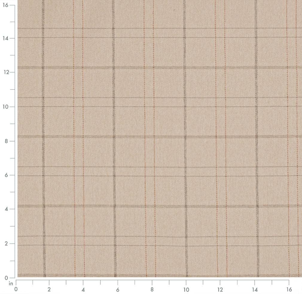 D3533 Plaid Wheat Beige & Taupe Charlotte Fabrics