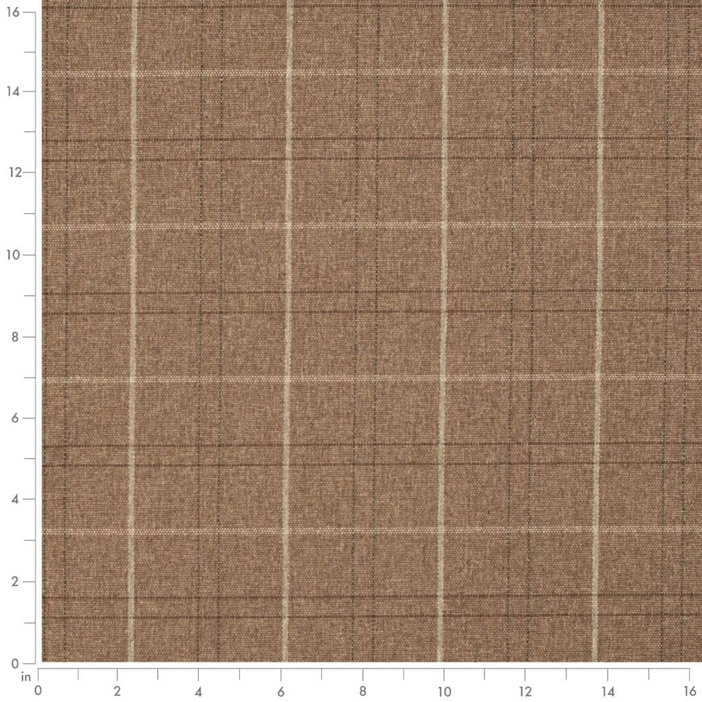 D3534 Plaid Adobe Brown,Orange & Rust Charlotte Fabrics