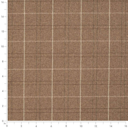 D3534 Plaid Adobe Brown,Orange & Rust Charlotte Fabrics