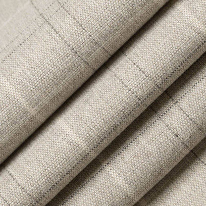 D3535 Plaid Cream Beige & Taupe Charlotte Fabrics