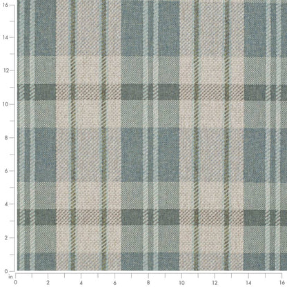 D3537 Plaid Oasis Aqua & Teal Charlotte Fabrics