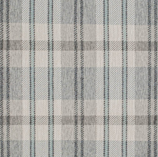 D3539 Plaid Storm Blue,Grey & Silver Charlotte Fabrics