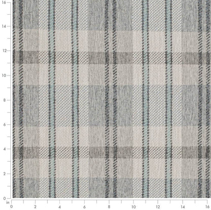 D3539 Plaid Storm Blue,Grey & Silver Charlotte Fabrics