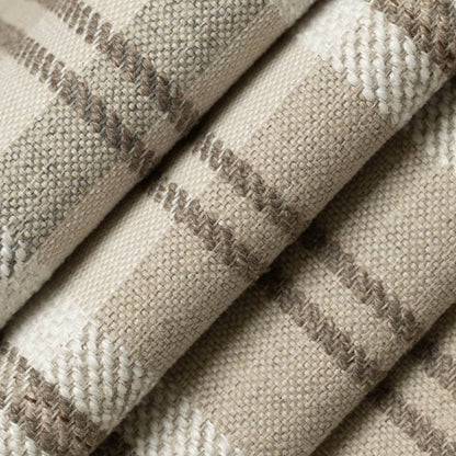 D3540 Plaid Latte Beige & Taupe,Brown Charlotte Fabrics