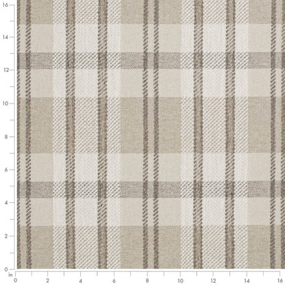 D3540 Plaid Latte Beige & Taupe,Brown Charlotte Fabrics