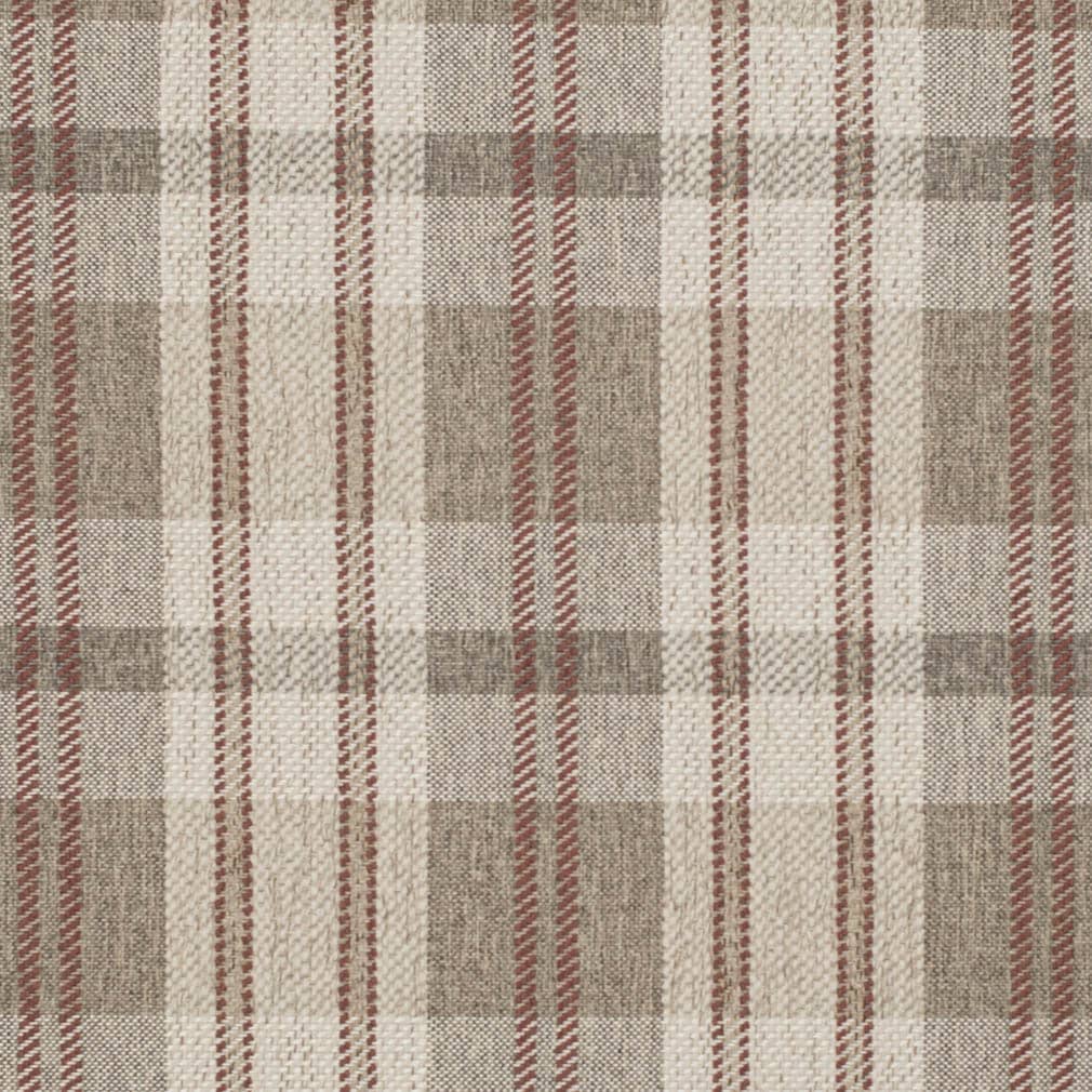 D3541 Plaid Barnwood Brown,Orange & Rust Charlotte Fabrics