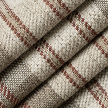D3541 Plaid Barnwood Brown,Orange & Rust Charlotte Fabrics