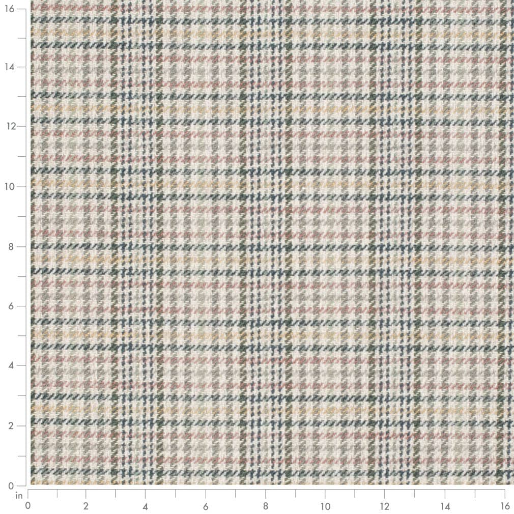 D3543 Check & Houndstooth,Plaid Garden Blue,Green Charlotte Fabrics