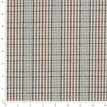 D3544 Check & Houndstooth,Plaid Tuscan Blue Charlotte Fabrics