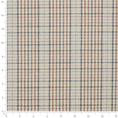 D3545 Check & Houndstooth,Plaid Sunset Blue Charlotte Fabrics