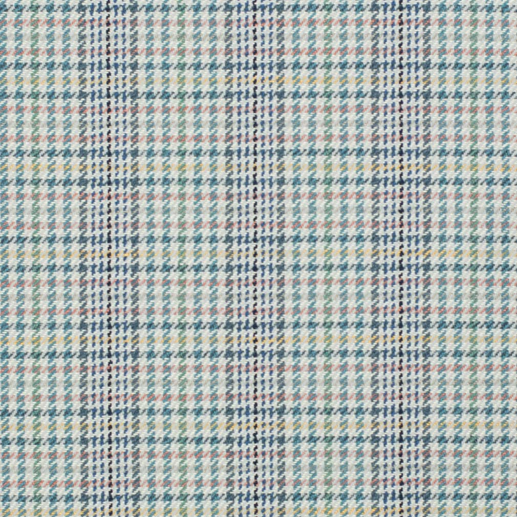 D3546 Check & Houndstooth,Plaid Seaglass Aqua & Teal Charlotte Fabrics