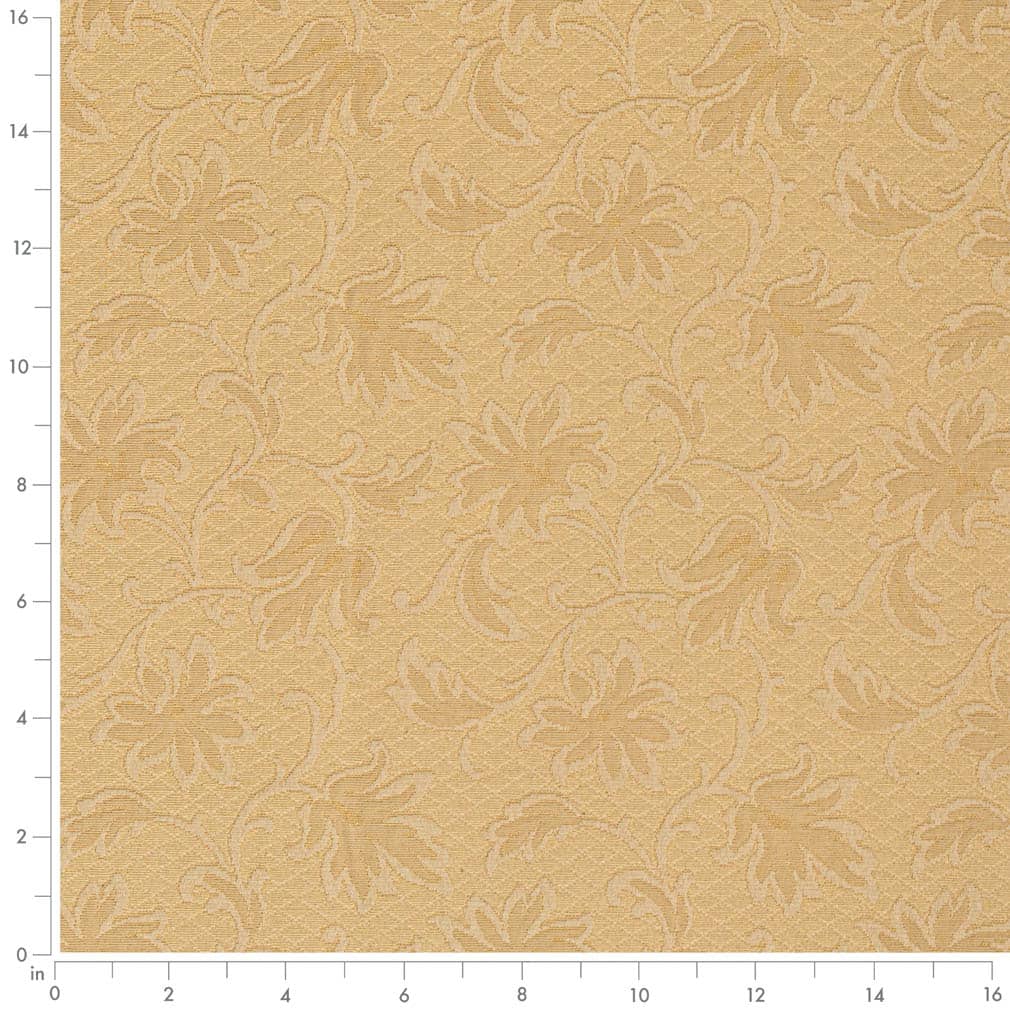 D3550 Floral,Leaves Gold Floral Gold & Yellow Charlotte Fabrics