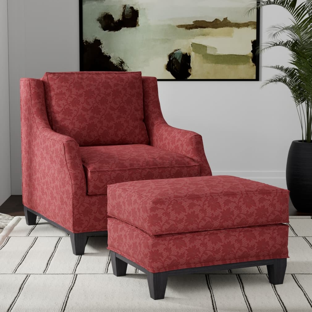 D3553 Floral,Leaves Red Floral Red & Burgundy Charlotte Fabrics
