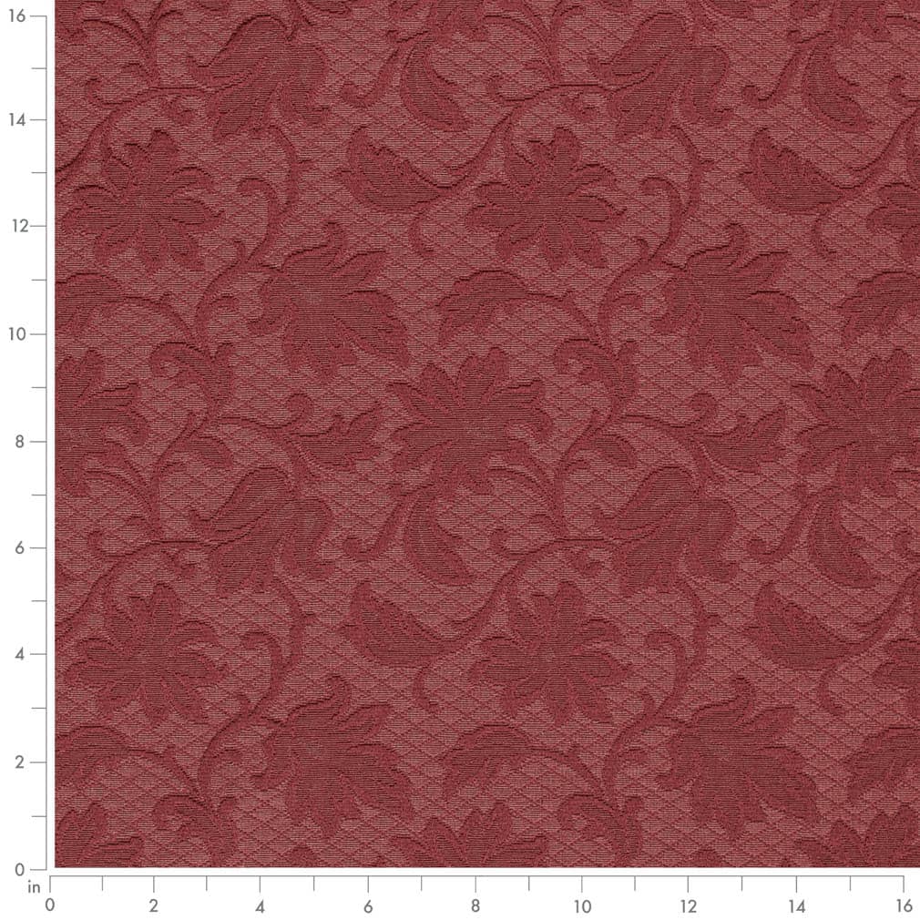 D3553 Floral,Leaves Red Floral Red & Burgundy Charlotte Fabrics
