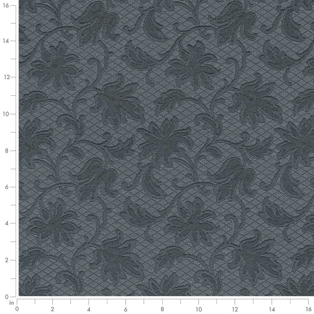 D3554 Floral,Leaves Indigo Floral Blue Charlotte Fabrics