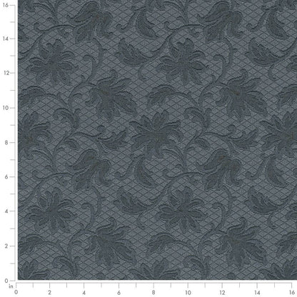 D3554 Floral,Leaves Indigo Floral Blue Charlotte Fabrics
