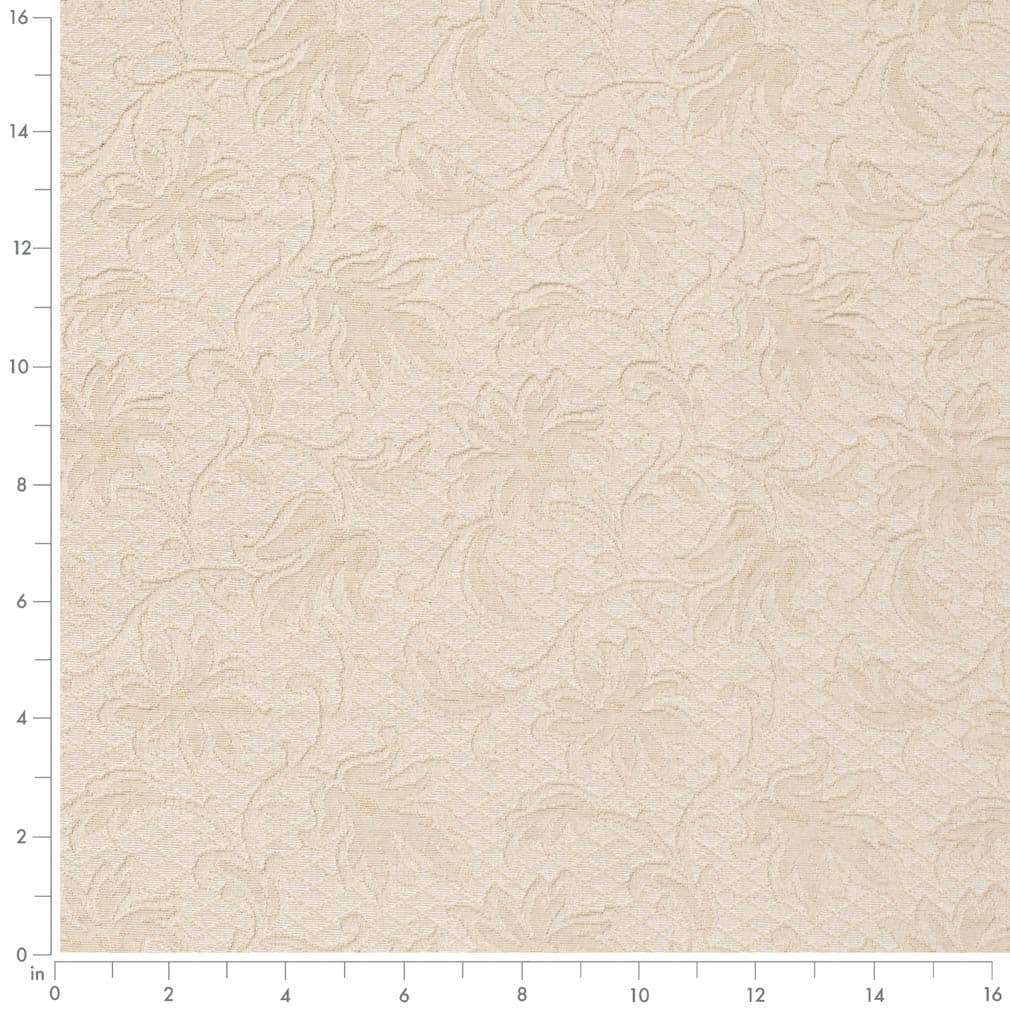 D3555 Floral,Leaves Pearl Floral White & Ivory Charlotte Fabrics