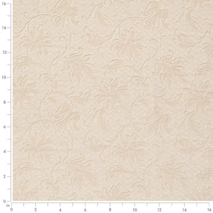 D3555 Floral,Leaves Pearl Floral White & Ivory Charlotte Fabrics