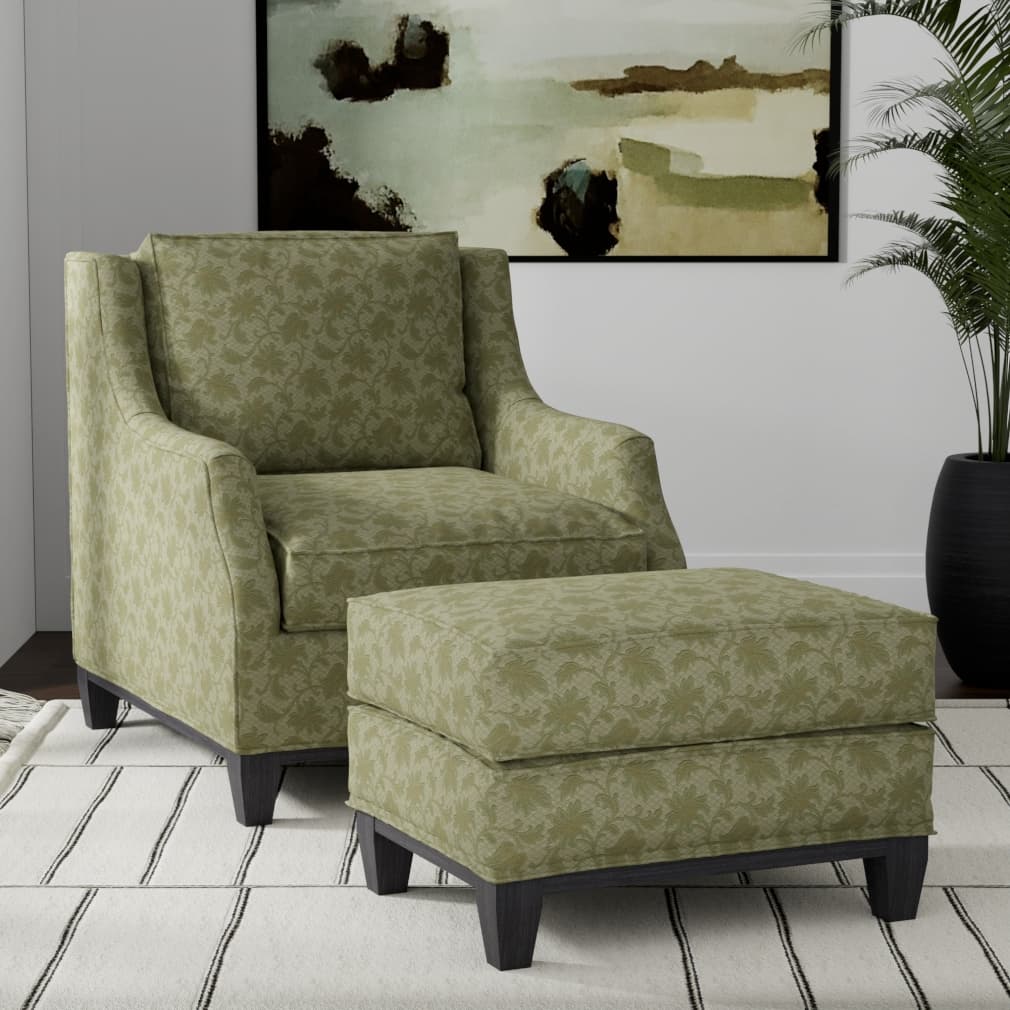 D3556 Floral,Leaves Olive Floral Green Charlotte Fabrics