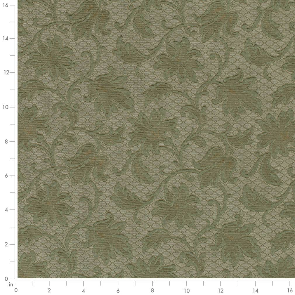 D3556 Floral,Leaves Olive Floral Green Charlotte Fabrics