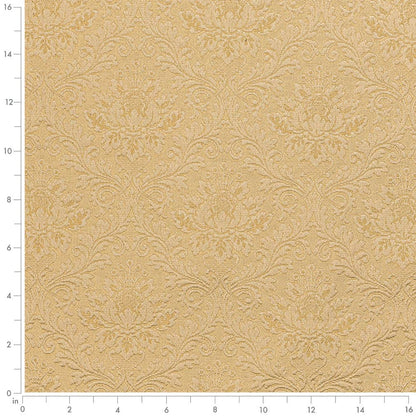 D3564 Damask Gold Damask Gold & Yellow Charlotte Fabrics