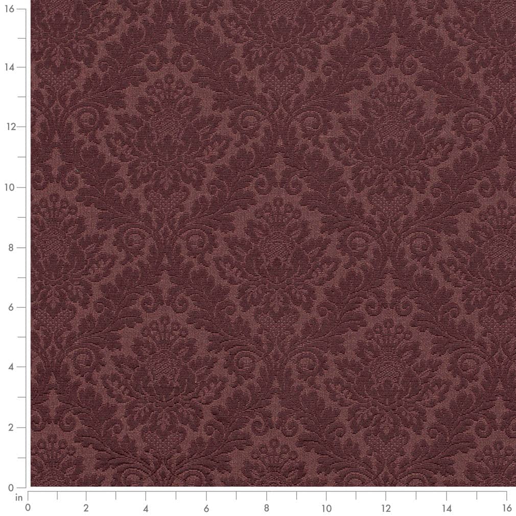 D3565 Damask Merlot Damask Red & Burgundy Charlotte Fabrics