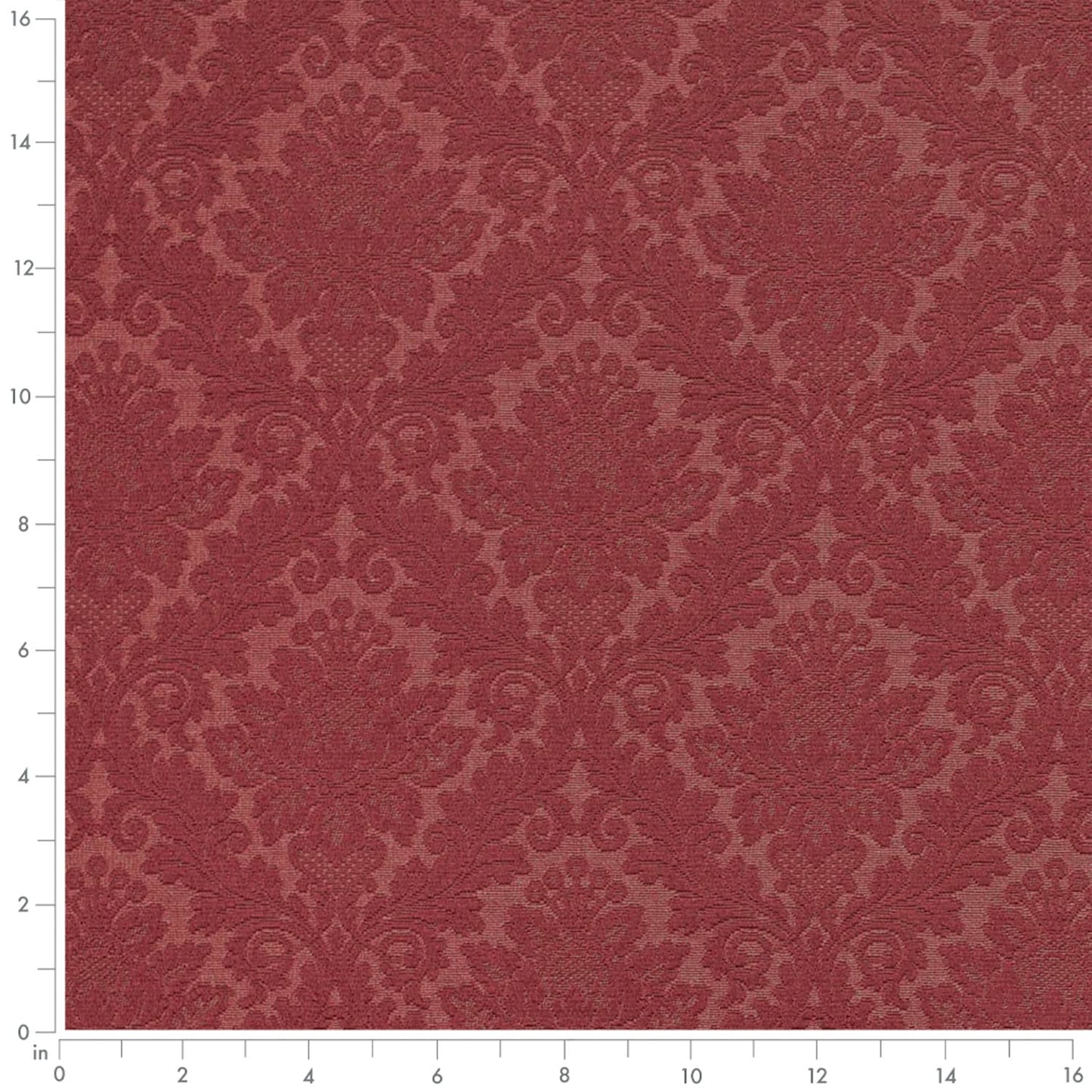 D3567 Damask Red Damask Red & Burgundy Charlotte Fabrics