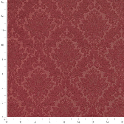 D3567 Damask Red Damask Red & Burgundy Charlotte Fabrics