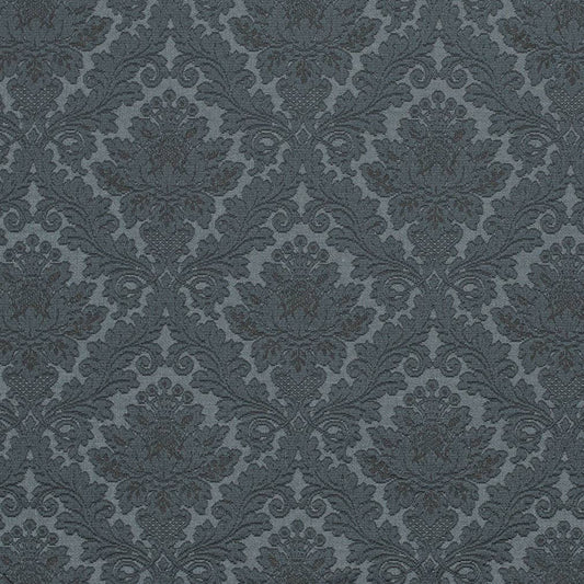 D3568 Damask Indigo Damask Blue Charlotte Fabrics