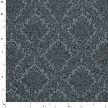 D3568 Damask Indigo Damask Blue Charlotte Fabrics