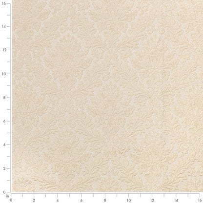 D3569 Damask Pearl Damask White & Ivory Charlotte Fabrics